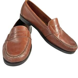 Cole Haan Men’s Brown Leather Penny Loafers Dress Shoes Size 13W